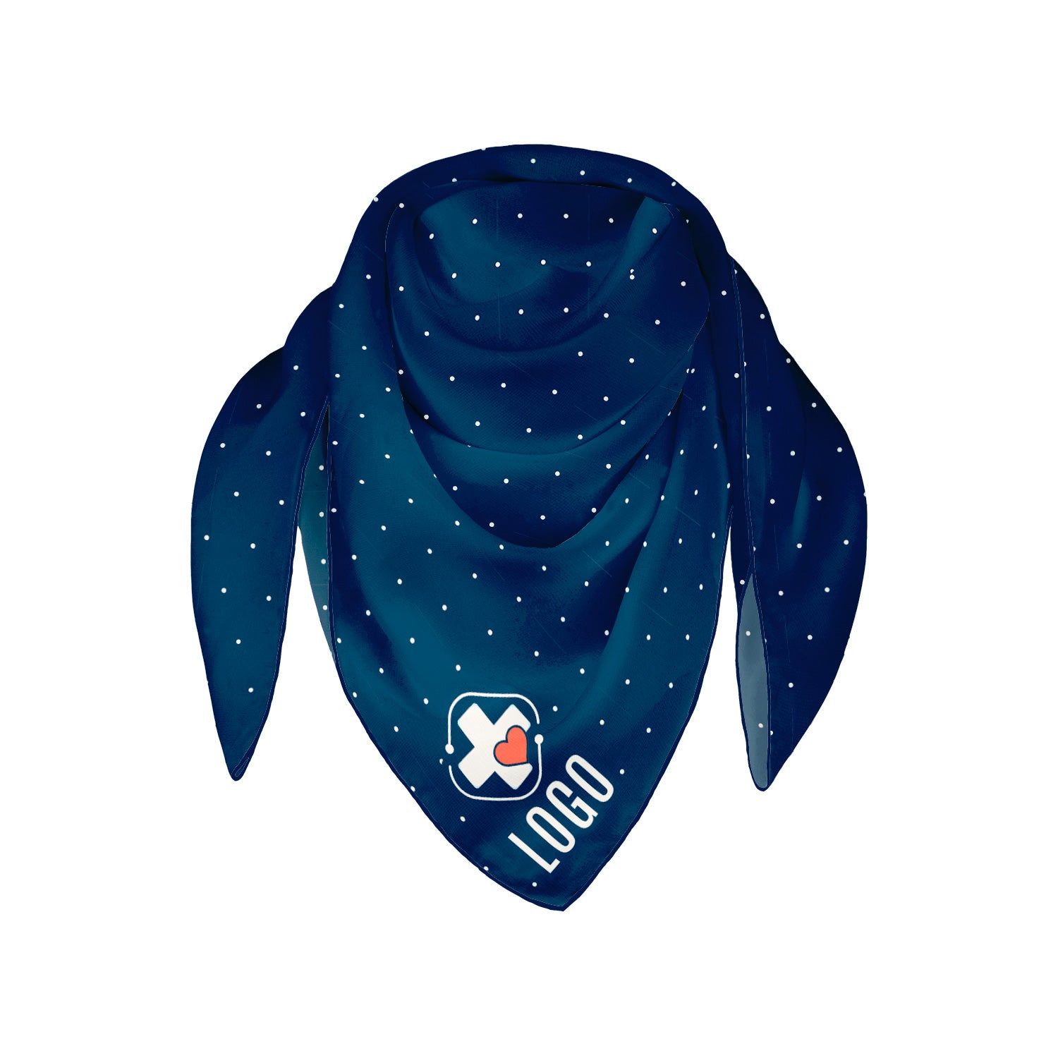 Denver Dots 1 Square Chiffon Logo Scarf - Knotty Tie Co.