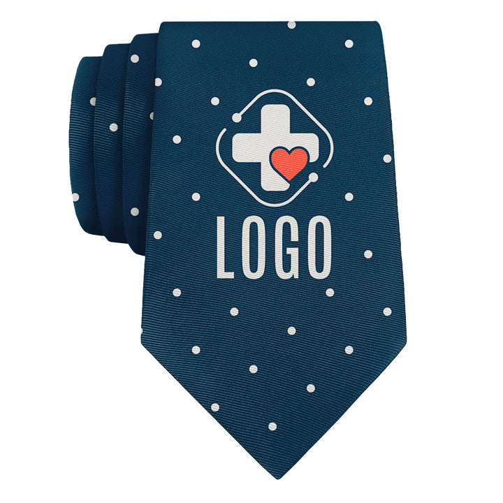 Custom Denver Dots 1 Logo Tie - Rolled - Knotty Tie Co.