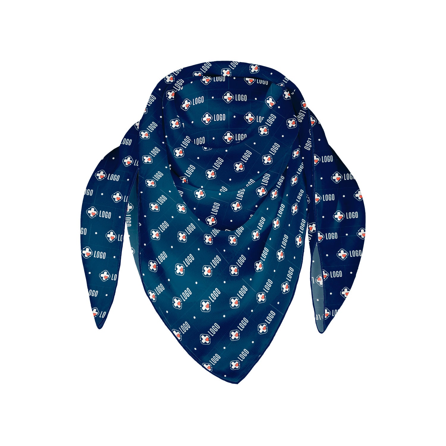 Denver Dots 2 Square Chiffon Logo Scarf - Knotty Tie Co.