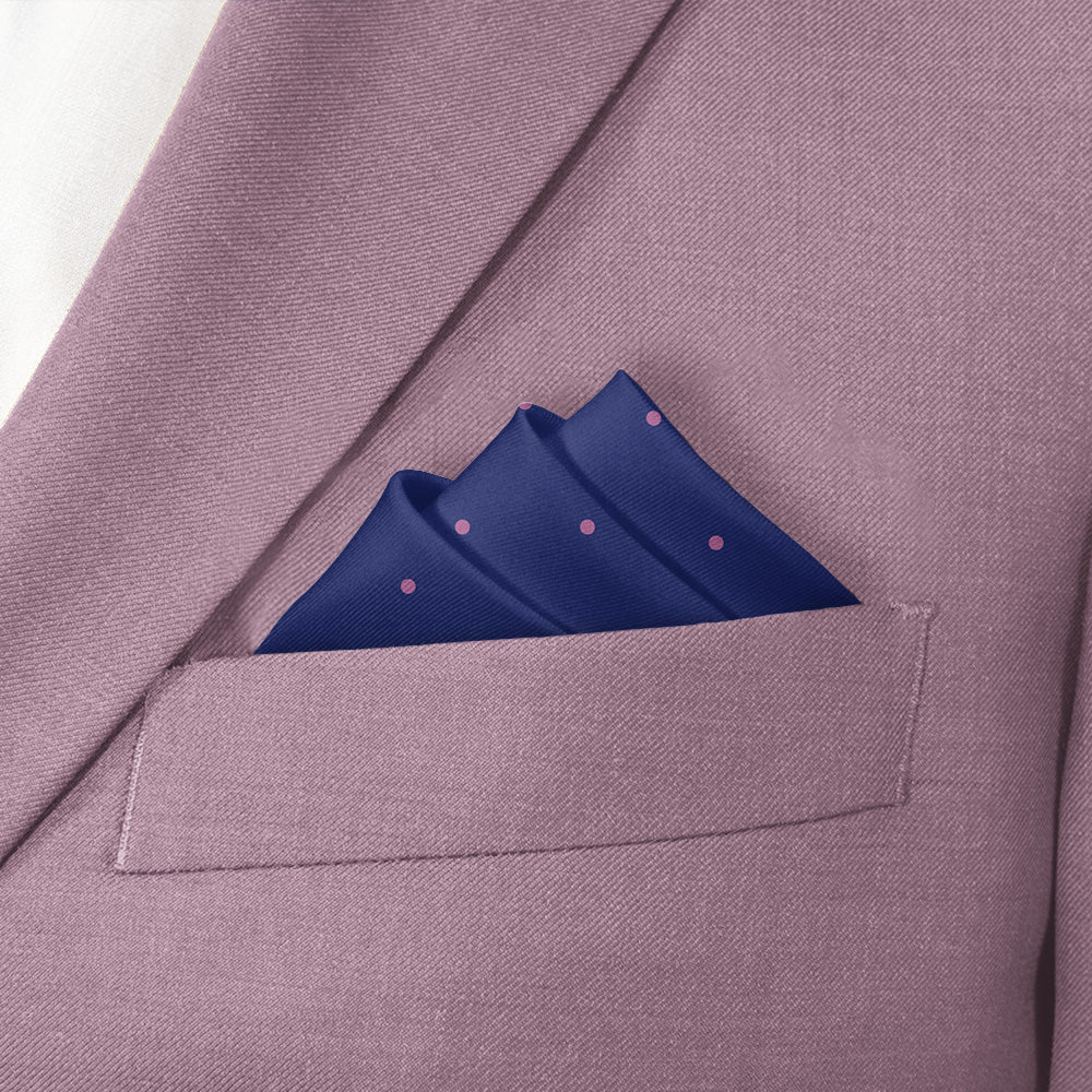 Denver Dots Pocket Square - Stairs Fold - Knotty Tie Co.