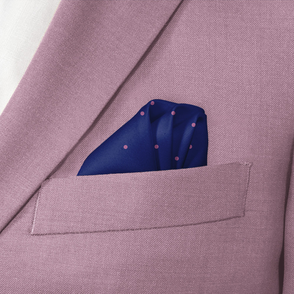 Denver Dots Pocket Square - Wave Fold - Knotty Tie Co.