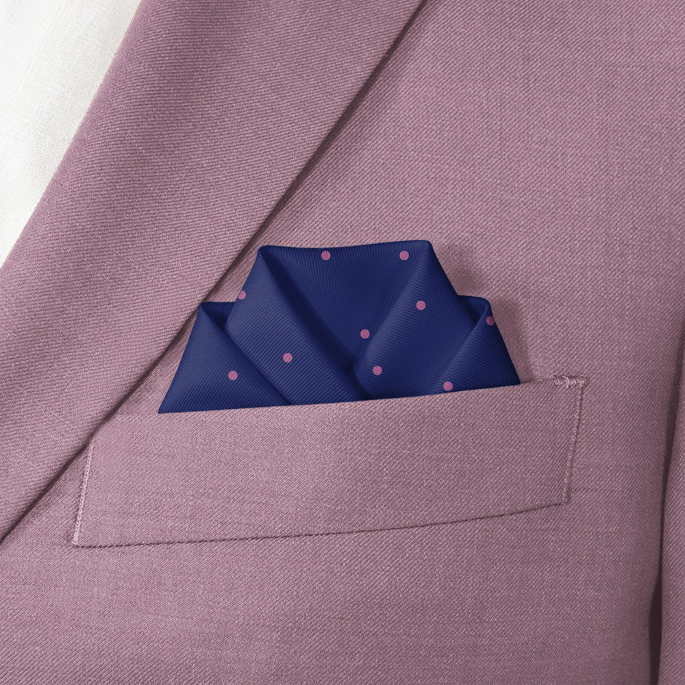 Denver Dots Pocket Square - Scalloped Fold - Knotty Tie Co.