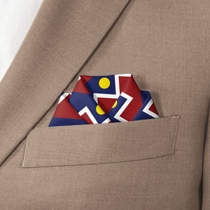 Denver Flag Pocket Square - Scalloped Fold - Knotty Tie Co.