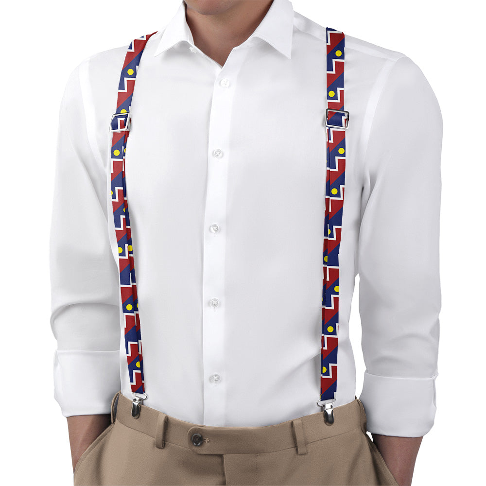 Denver Flag Suspenders - Main View - Knotty Tie Co.