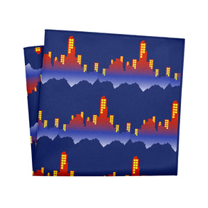 Denver Skyline Pocket Square - 12" Square - Knotty Tie Co.