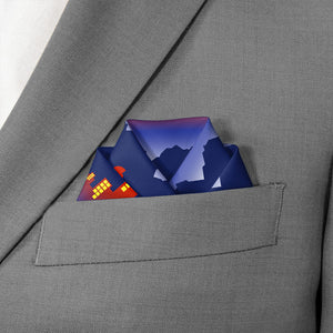 Denver Skyline Pocket Square - Scalloped Fold - Knotty Tie Co.