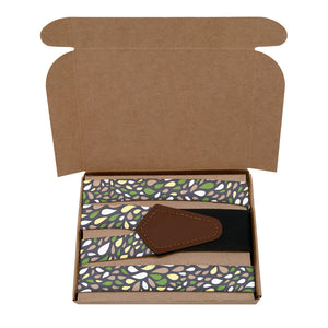 Dew Paisley Suspenders - Kraft Gift Box Packaging - Knotty Tie Co.