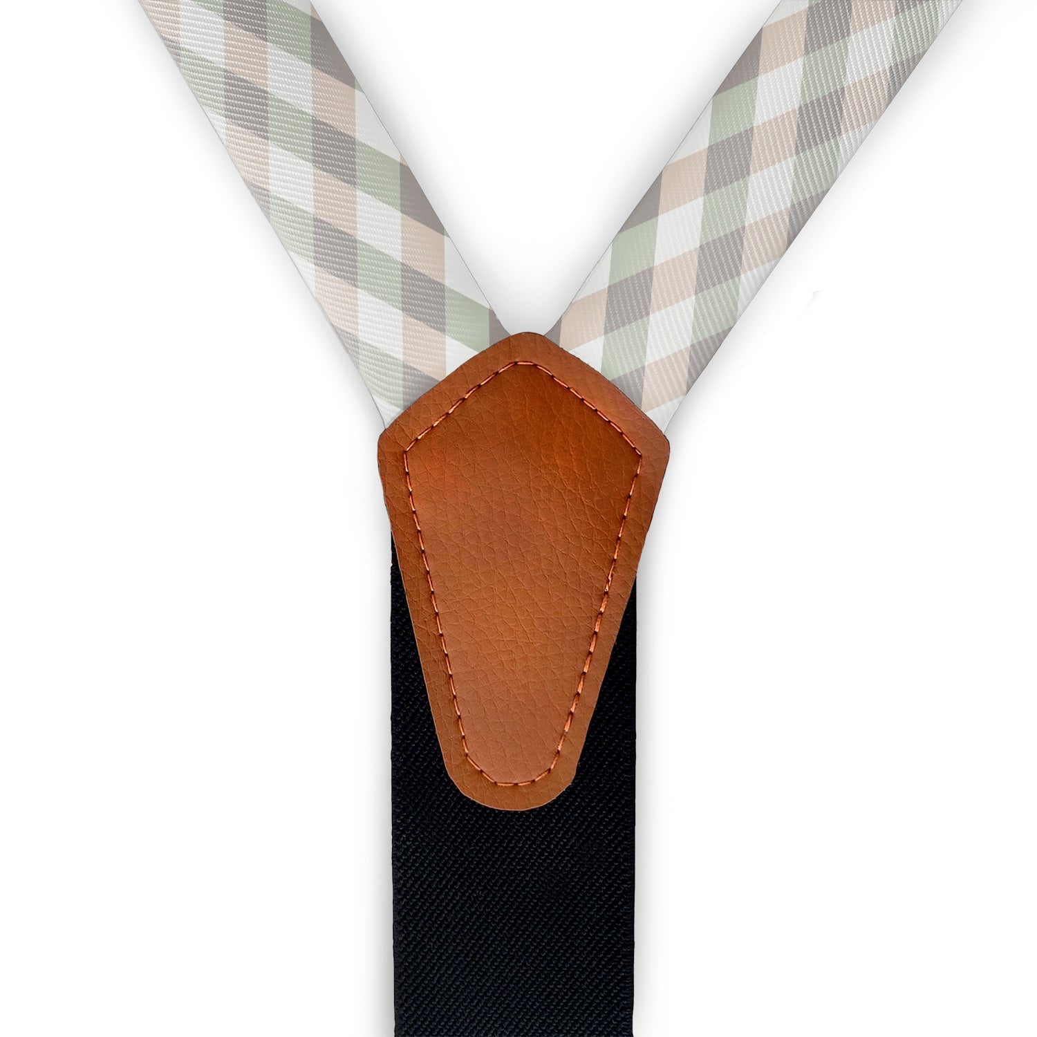 Diamond Plaid Suspenders - Full Front View - Knotty Tie Co.