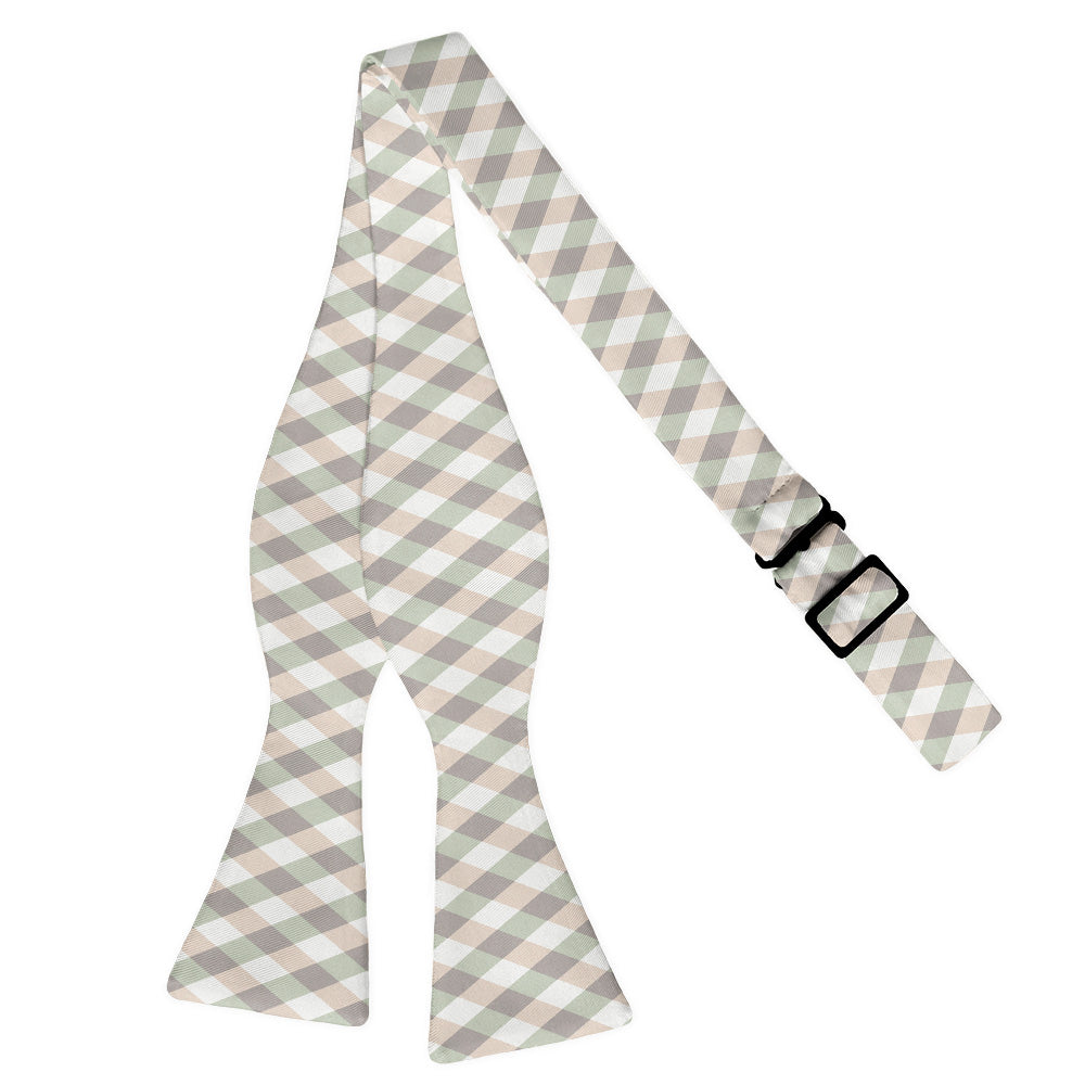 Diamond Plaid Bow Tie - Adult Extra-Long Self-Tie 18-21" - Knotty Tie Co.