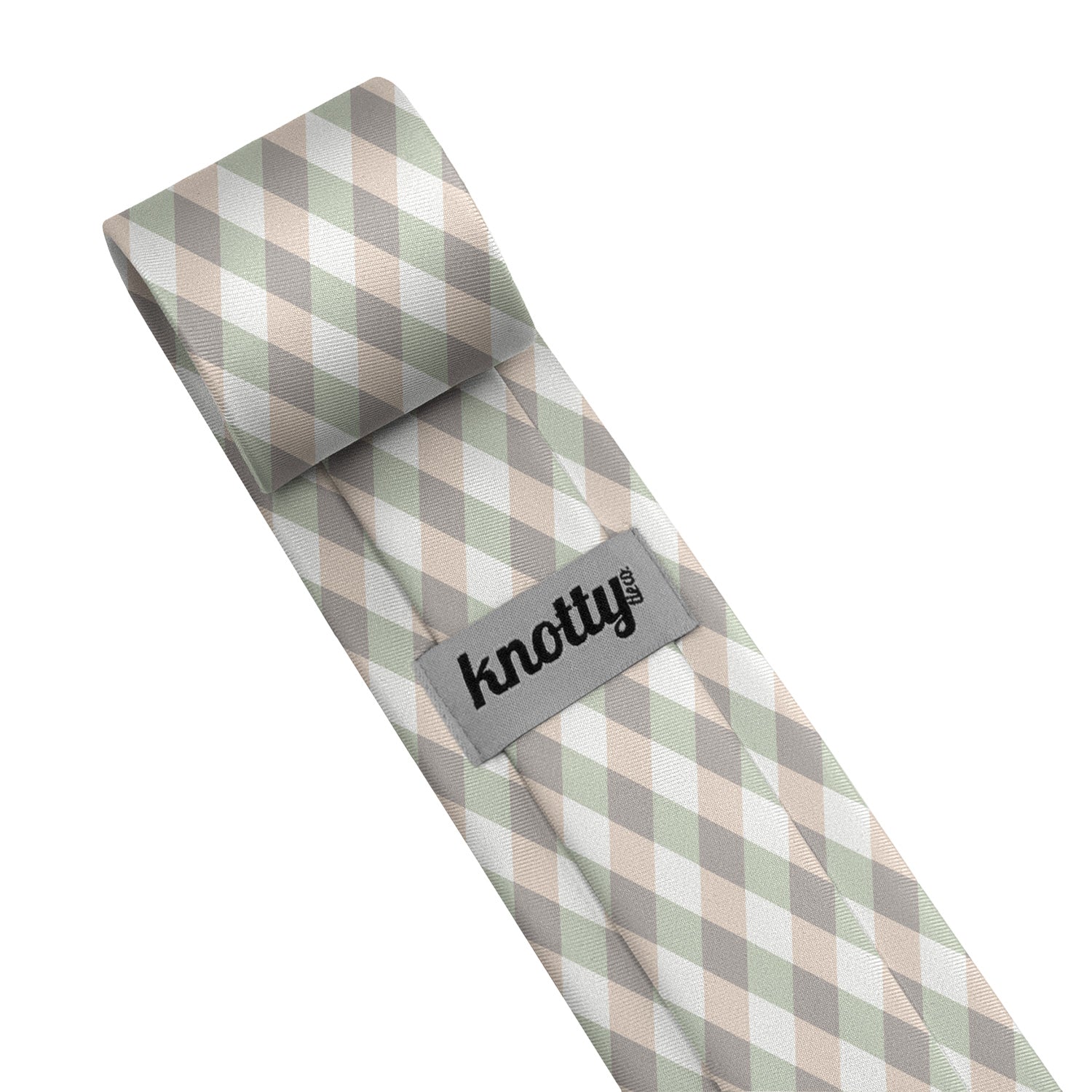 Diamond Plaid Necktie - Tag - Knotty Tie Co.