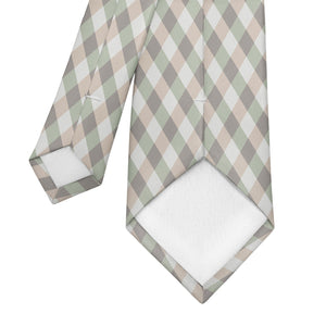 Diamond Plaid Necktie - Tipping - Knotty Tie Co.