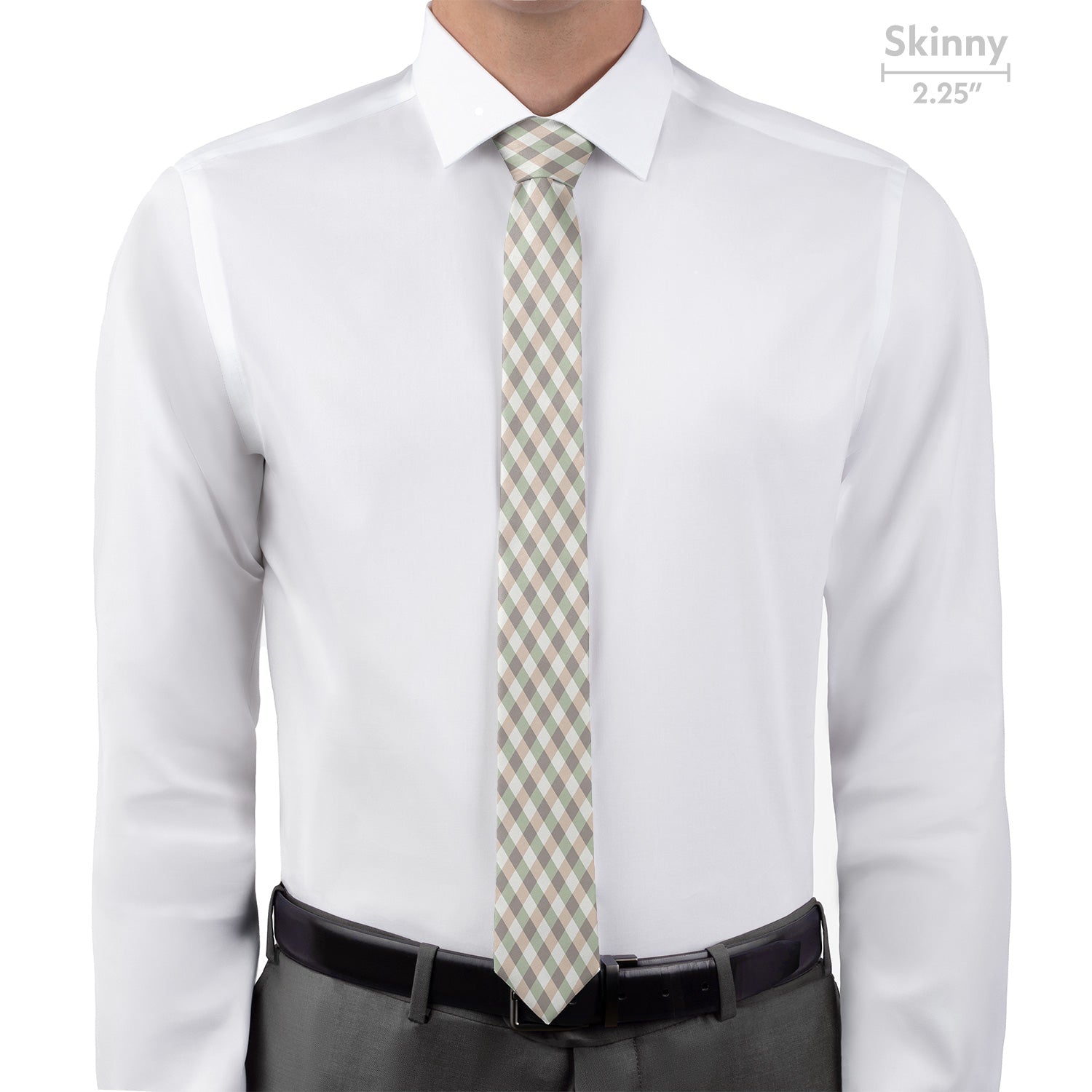 Diamond Plaid Necktie - Skinny - Knotty Tie Co.