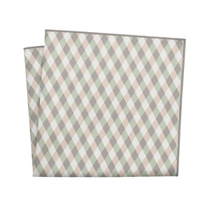 Diamond Plaid Pocket Square - 12" Square - Knotty Tie Co.