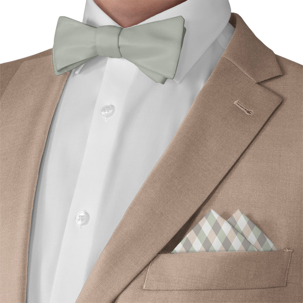 Diamond Plaid Pocket Square - Matching Bow Tie - Knotty Tie Co.