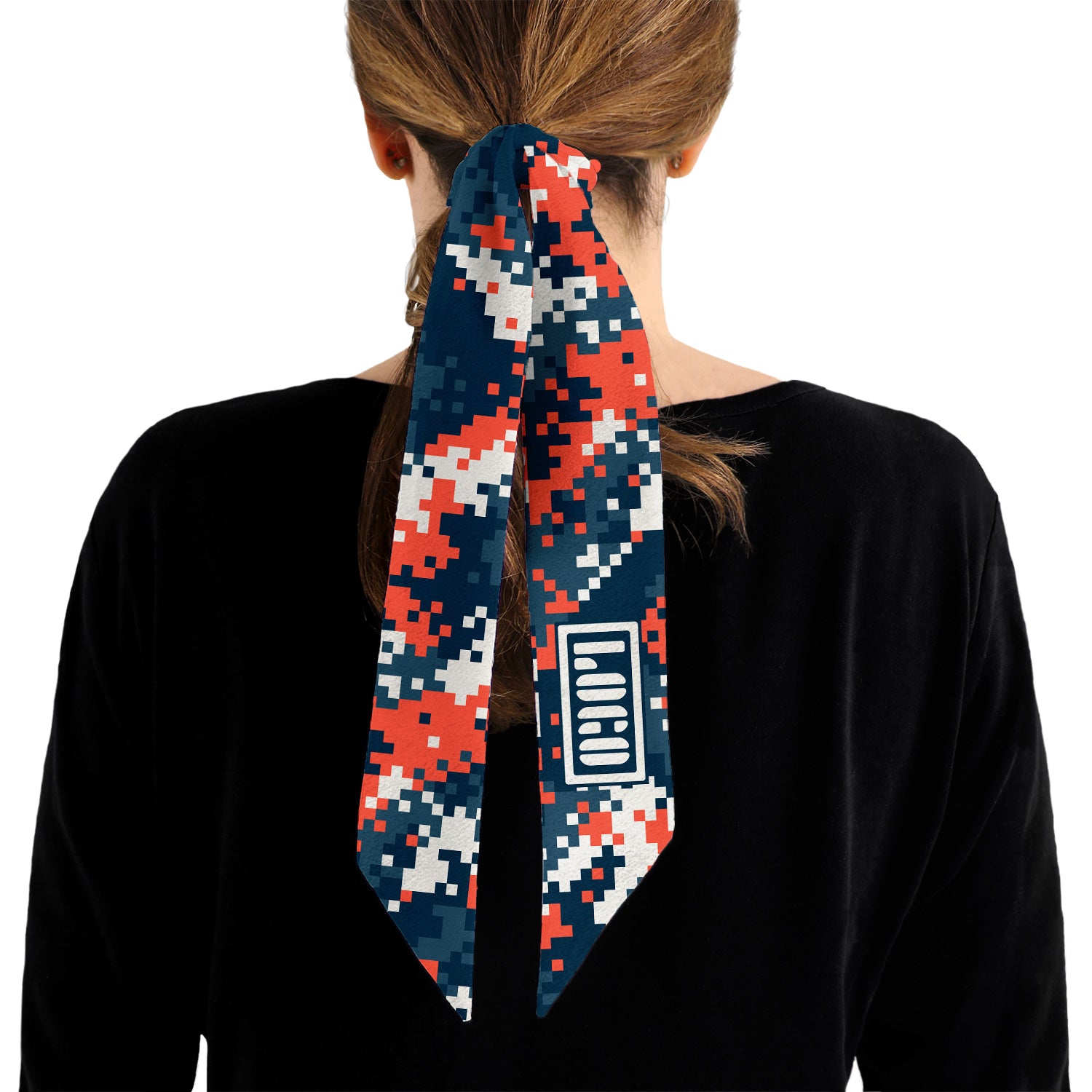 Digi Camo 4 Hair Flat Lay Logo Scarf - Knotty Tie Co.