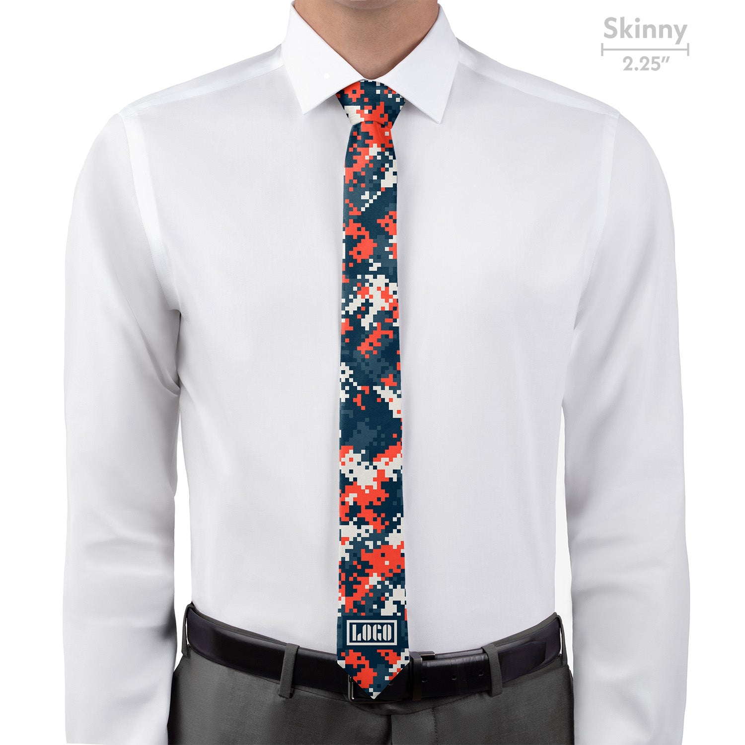 Custom Digi Camo 1 Logo Tie - Skinny - Knotty Tie Co.