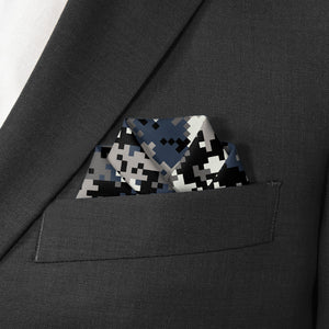 Digi Camo Pocket Square - Scalloped Fold - Knotty Tie Co.