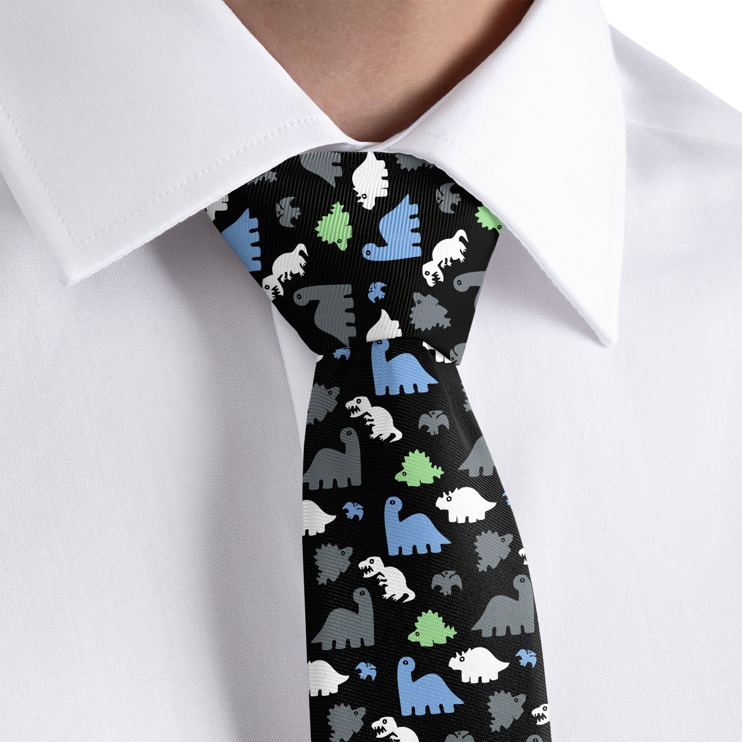 Dinosaur Necktie - Rolled - Knotty Tie Co.