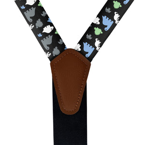 Dinosaur Suspenders - Vegan Leather Y-Back - Knotty Tie Co.