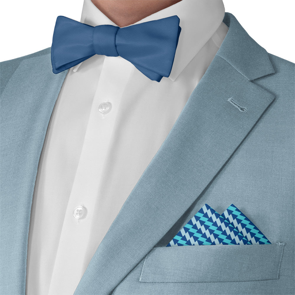 Disruption Geometric Pocket Square - Matching Bow Tie - Knotty Tie Co.