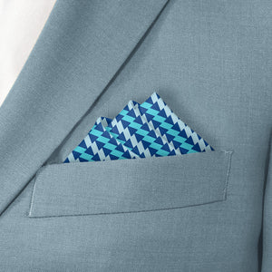 Disruption Geometric Pocket Square - Stairs Fold - Knotty Tie Co.