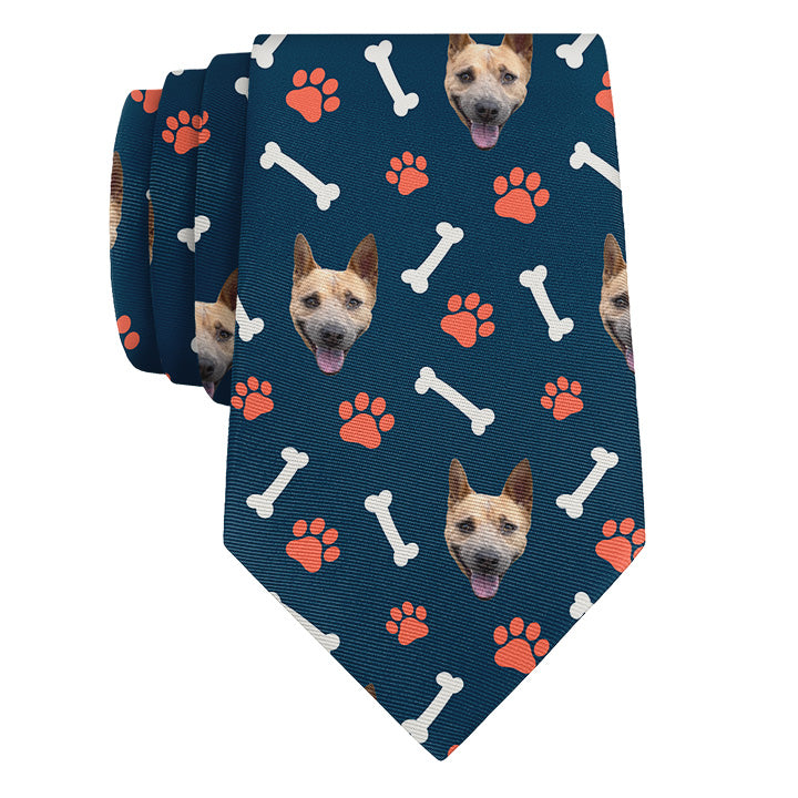 Custom Dog Gone Photo Tie - Rolled - Knotty Tie Co.