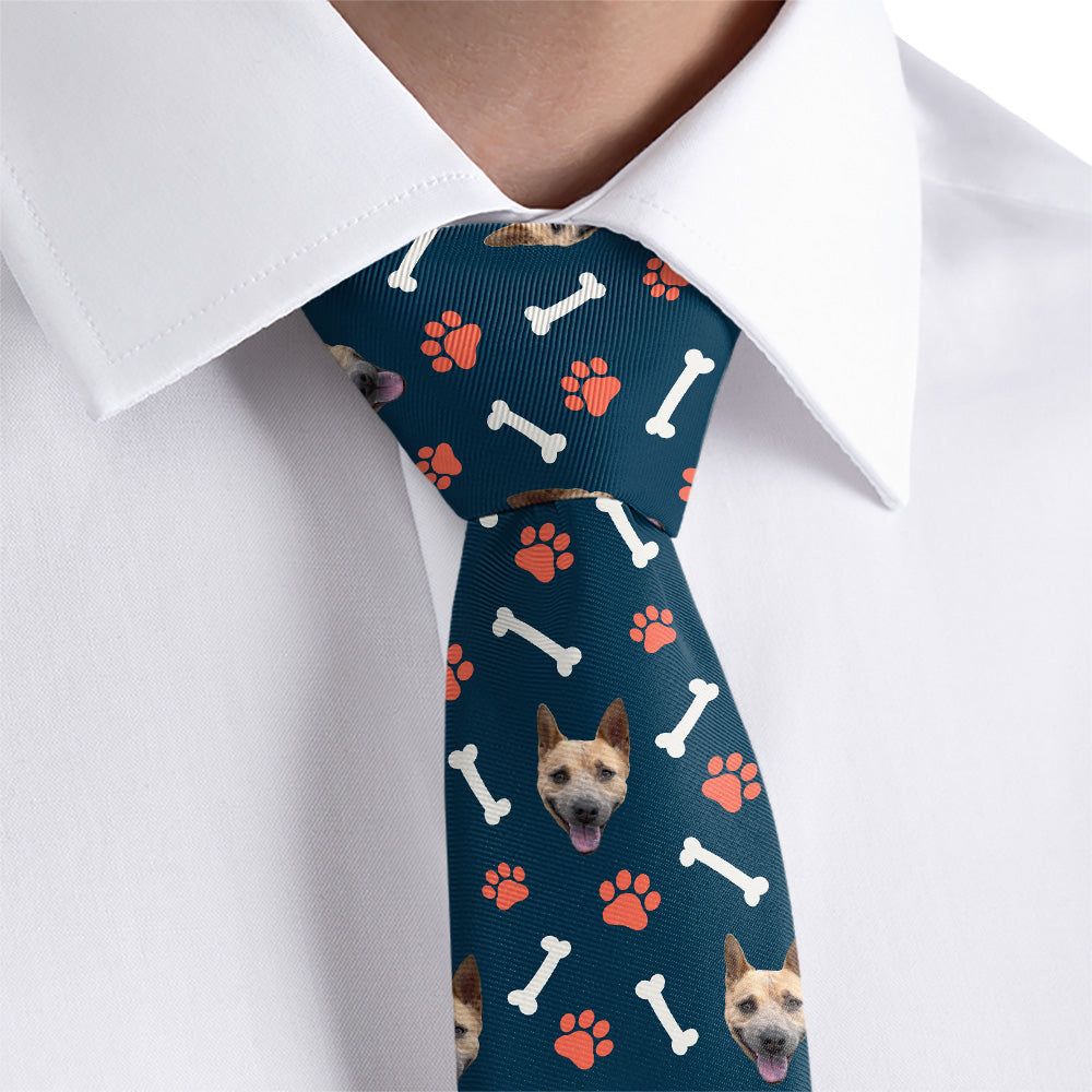 Custom Dog Gone Photo Tie - Rolled - Knotty Tie Co.