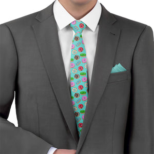 Donuts Necktie - Matching Pocket Square - Knotty Tie Co.