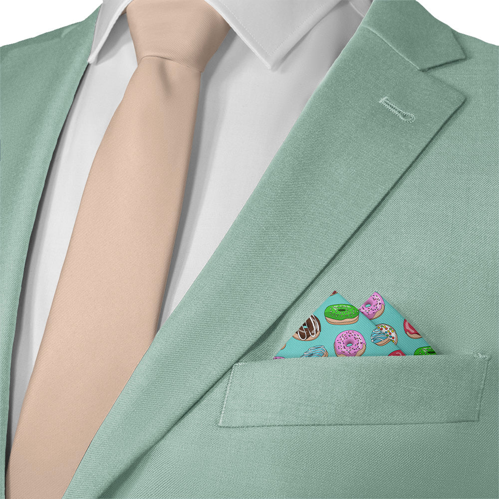 Donuts Pocket Square - Matching Necktie- Knotty Tie Co.