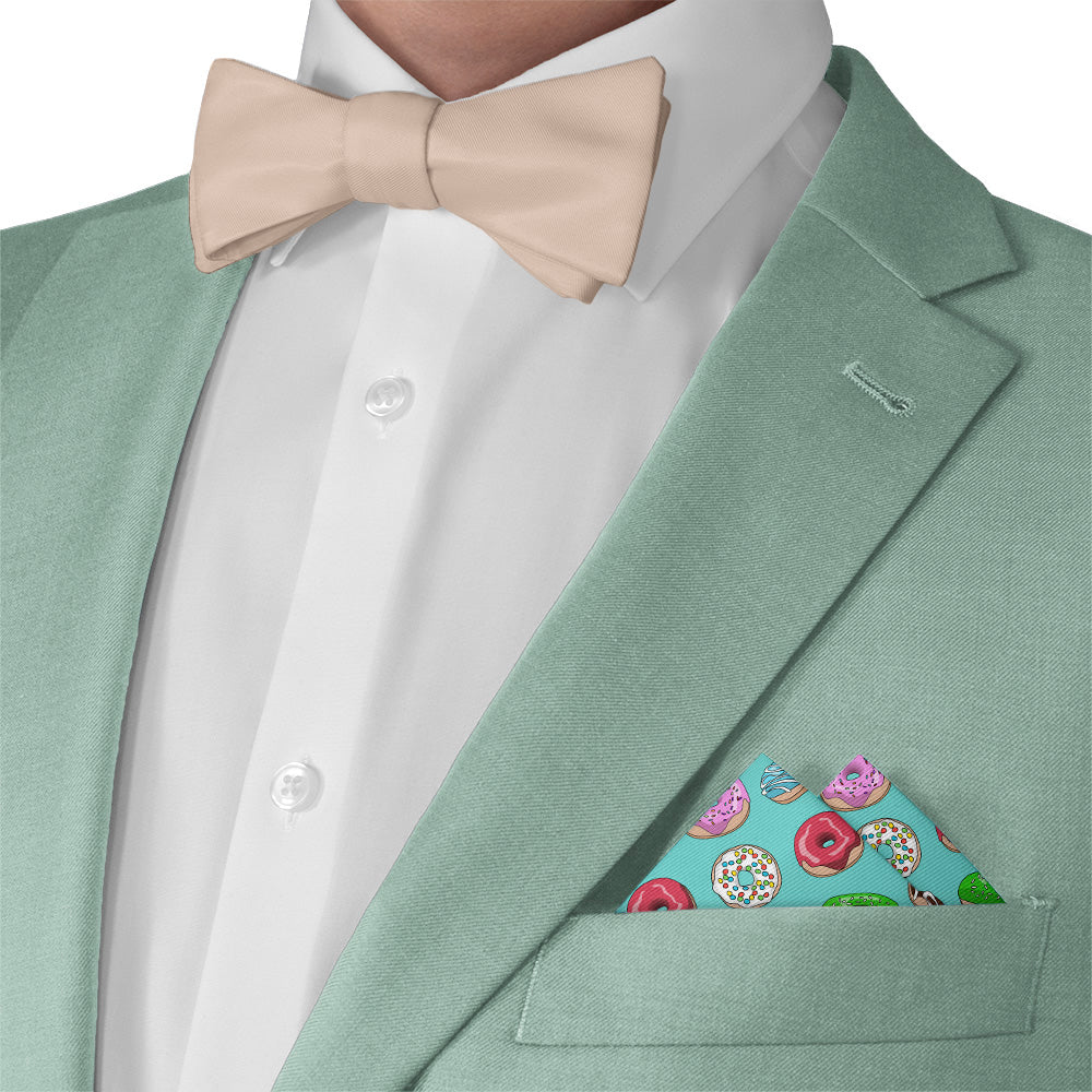 Donuts Pocket Square - Matching Bow Tie - Knotty Tie Co.