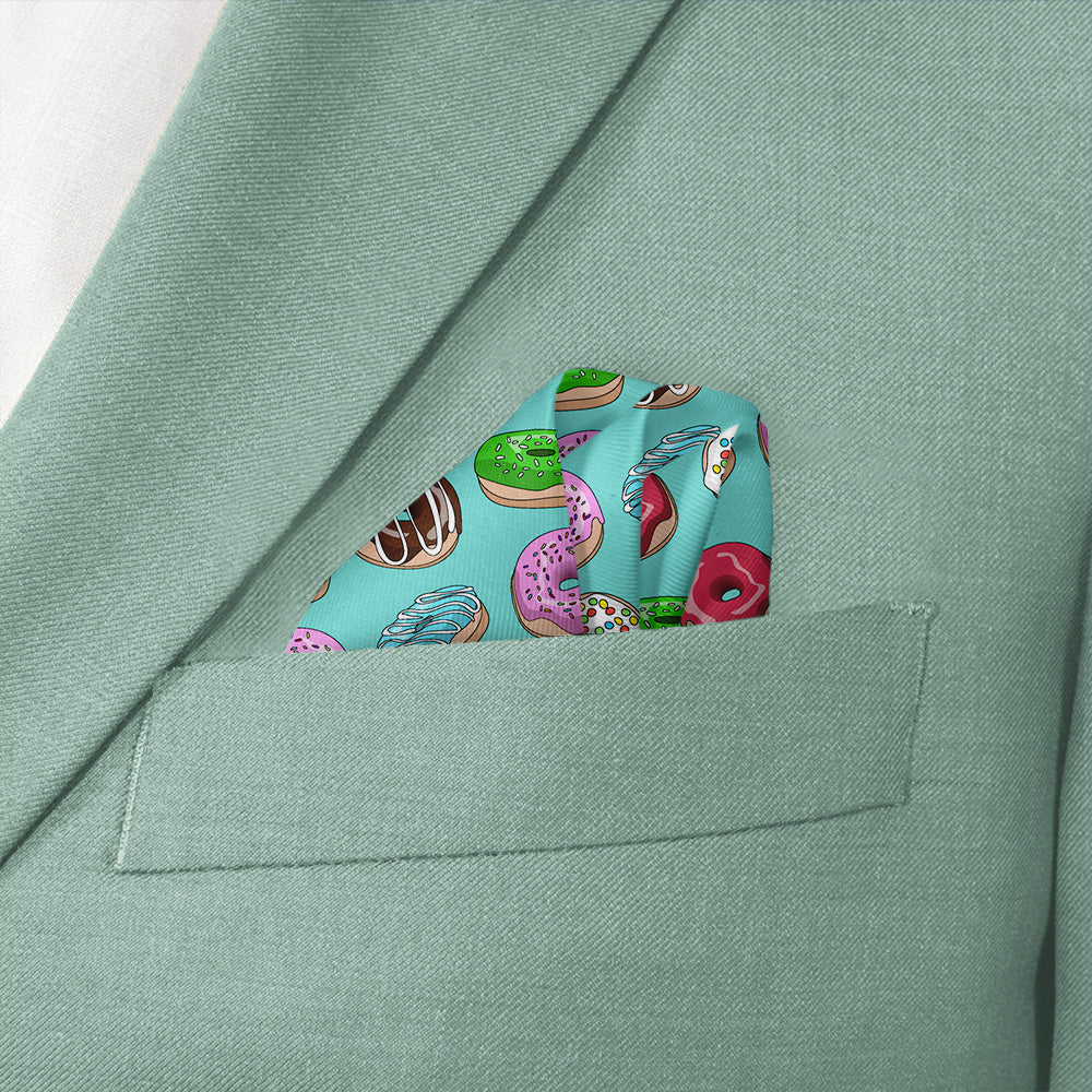 Donuts Pocket Square - Wave Fold - Knotty Tie Co.