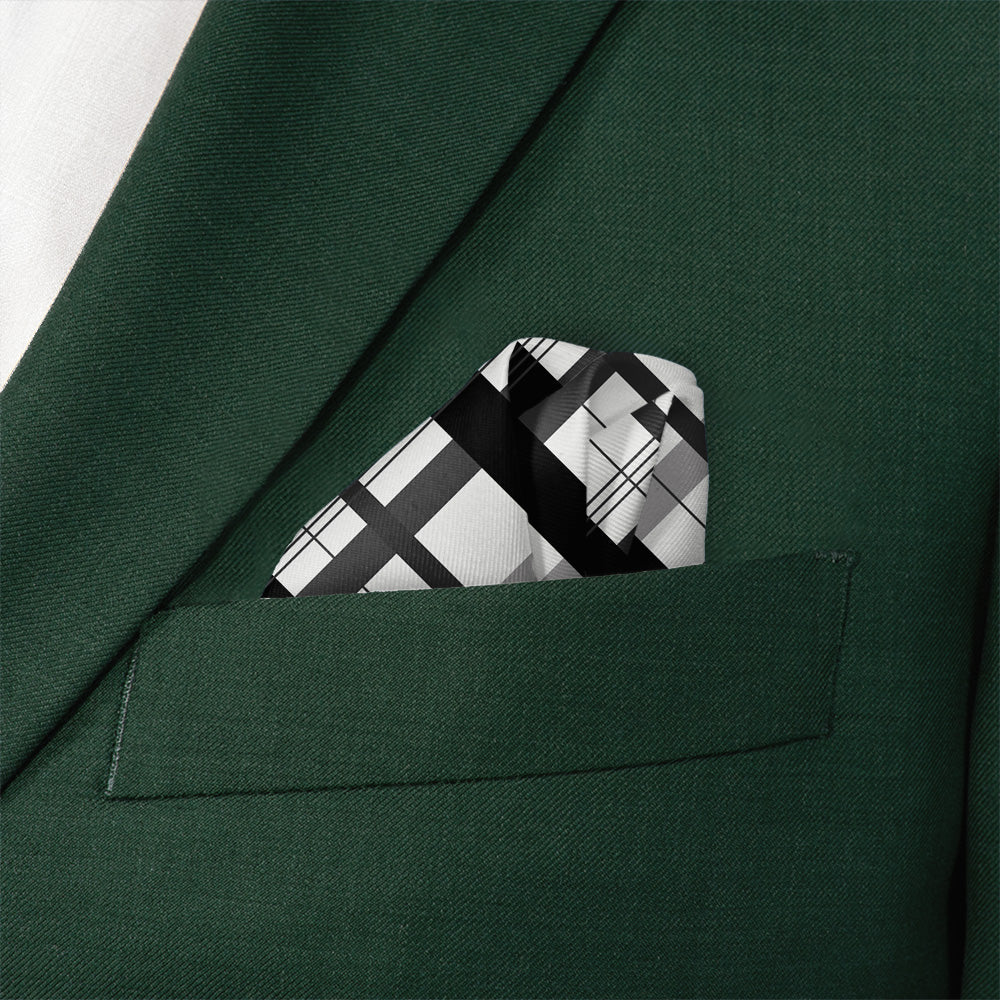 Downing Plaid Pocket Square - Wave Fold - Knotty Tie Co.