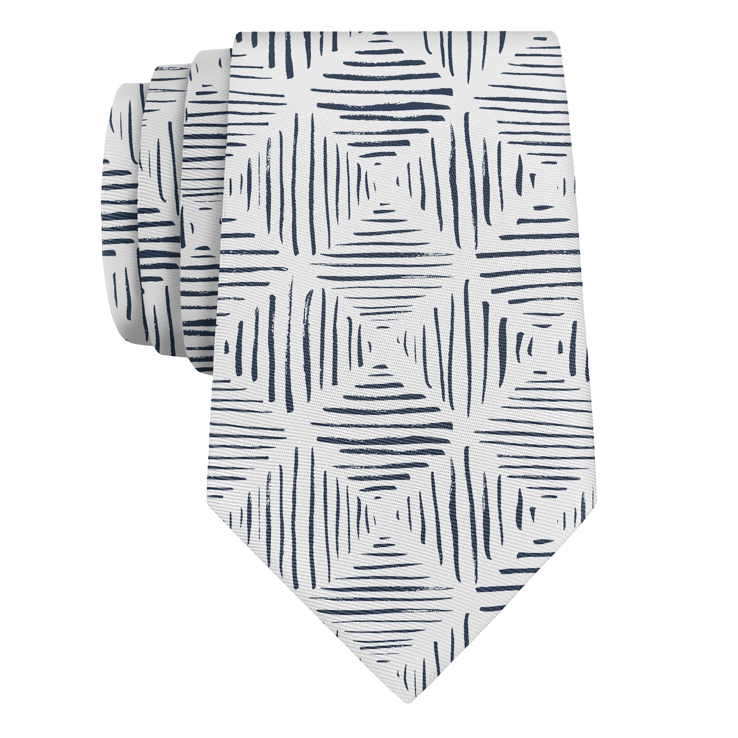 Drawn Geo Necktie - Rolled - Knotty Tie Co.