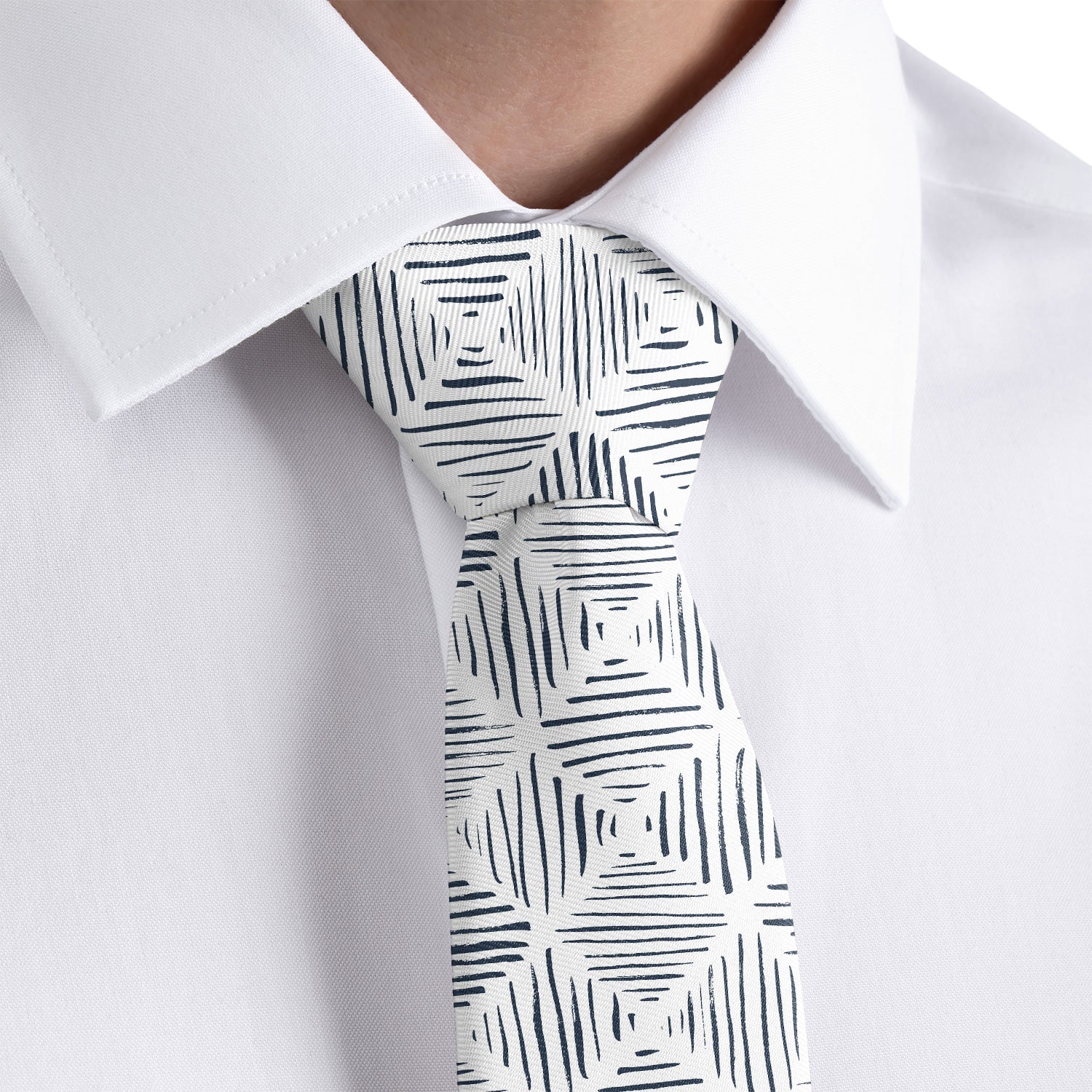 Drawn Geo Necktie - Rolled - Knotty Tie Co.