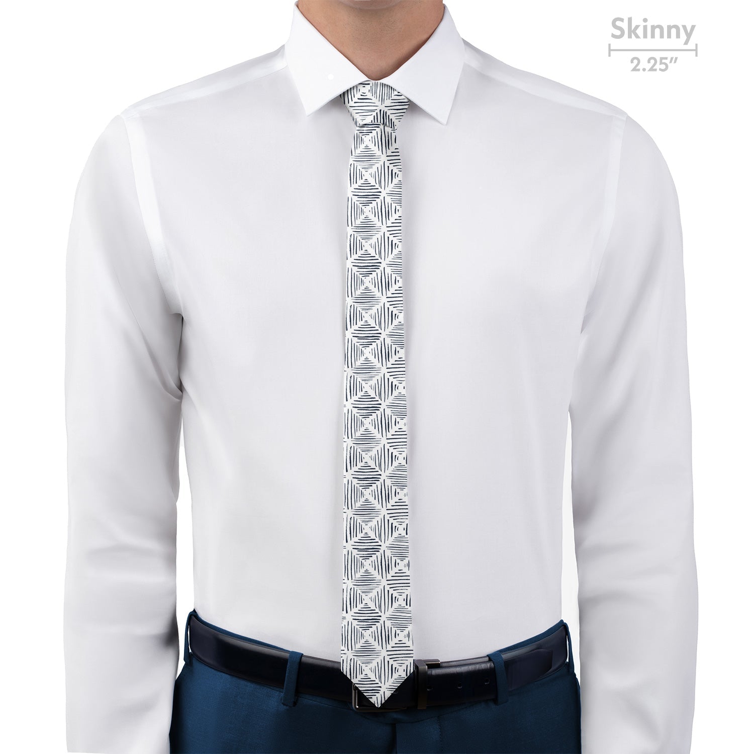 Drawn Geo Necktie - Skinny 2.25" -  - Knotty Tie Co.