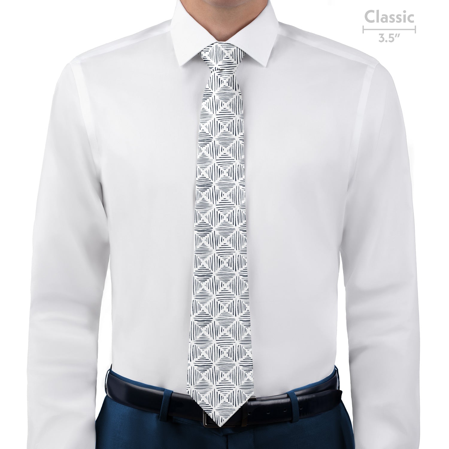Drawn Geo Necktie - Classic 3.5" -  - Knotty Tie Co.