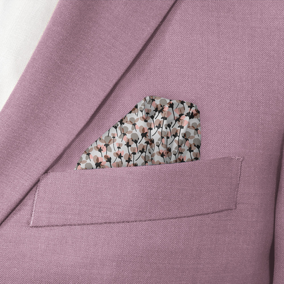 Dried Floral Pocket Square - Wave Fold - Knotty Tie Co.