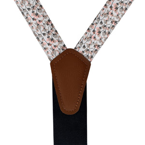 Dried Floral Suspenders - Vegan Leather Y-Back - Knotty Tie Co.