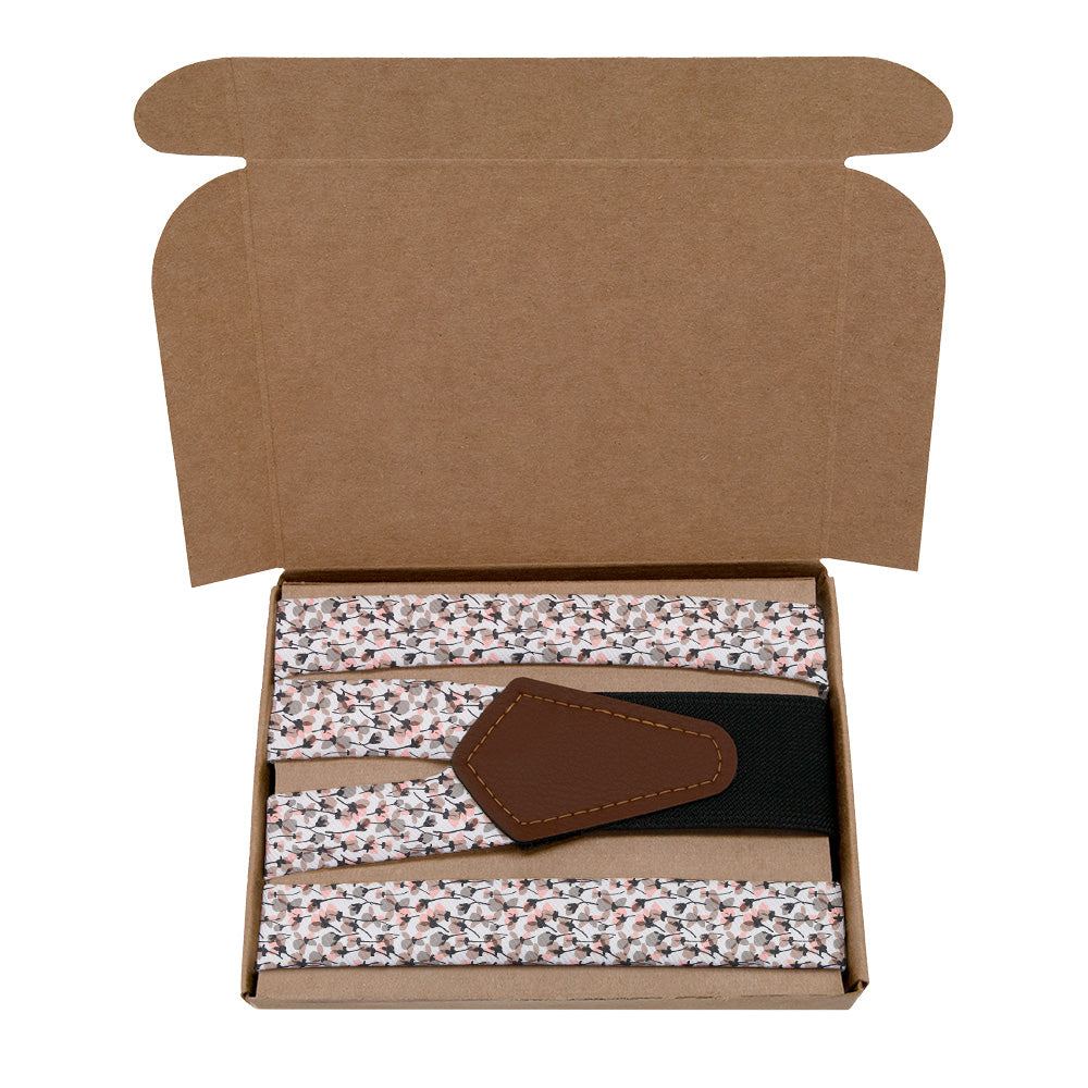 Dried Floral Suspenders - Kraft Gift Box Packaging - Knotty Tie Co.