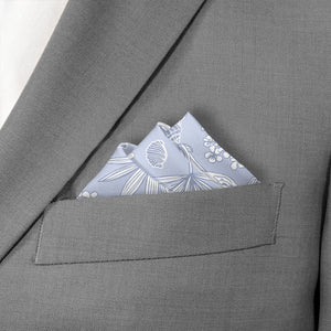 Driftwood Floral Pocket Square - Stairs Fold - Knotty Tie Co.