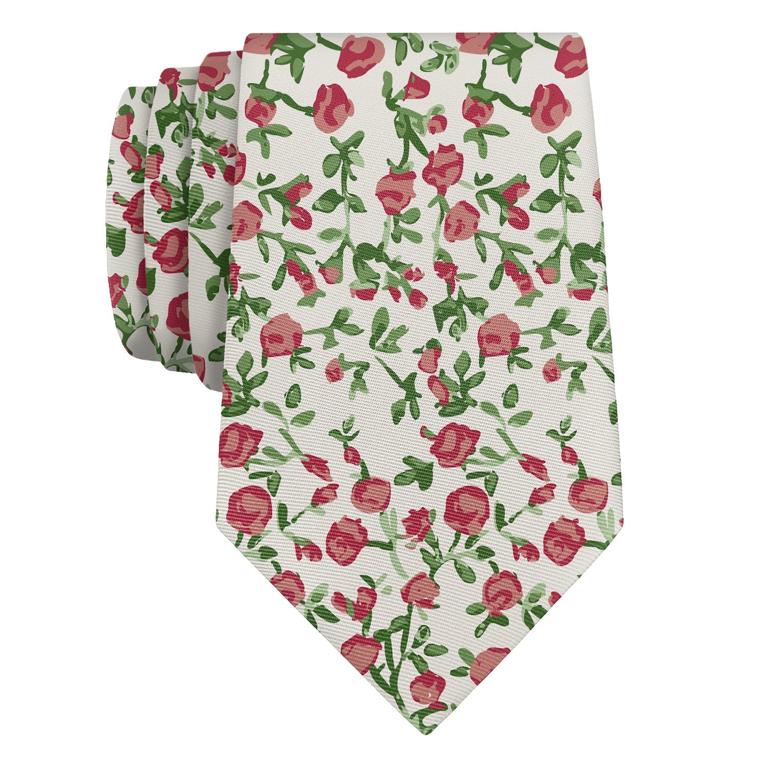 Edward Floral Necktie - Rolled - Knotty Tie Co.