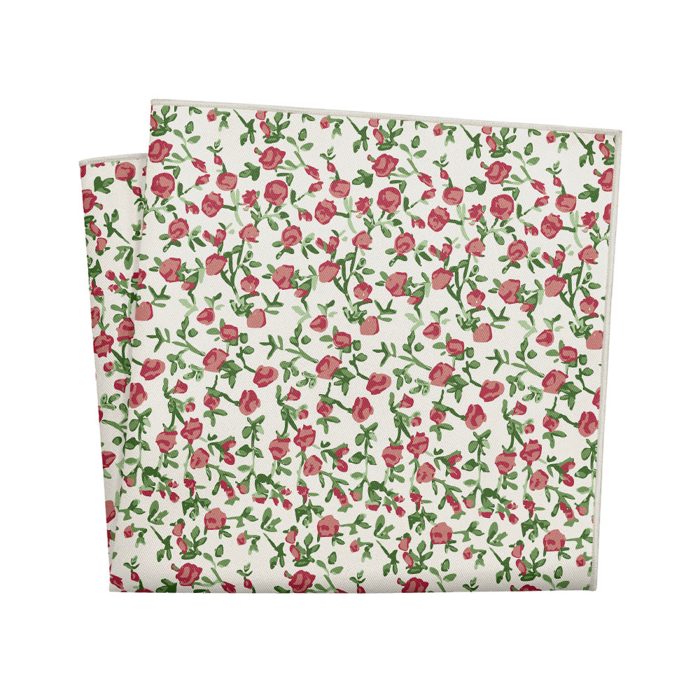 Edward Floral Pocket Square - 12" Square - Knotty Tie Co.