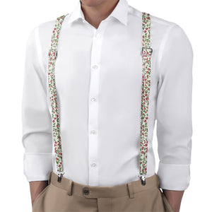 Edward Floral Suspenders - On Model Back View - Knotty Tie Co.