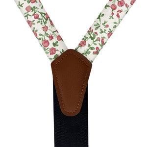 Edward Floral Suspenders - Vegan Leather Y-Back - Knotty Tie Co.