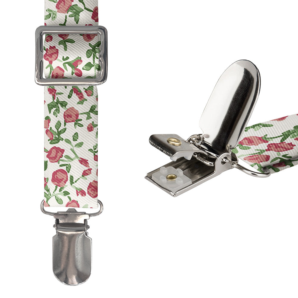 Edward Floral Suspenders - Hardware and Strap - Knotty Tie Co.