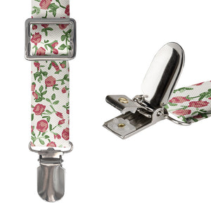 Edward Floral Suspenders - Hardware and Strap - Knotty Tie Co.