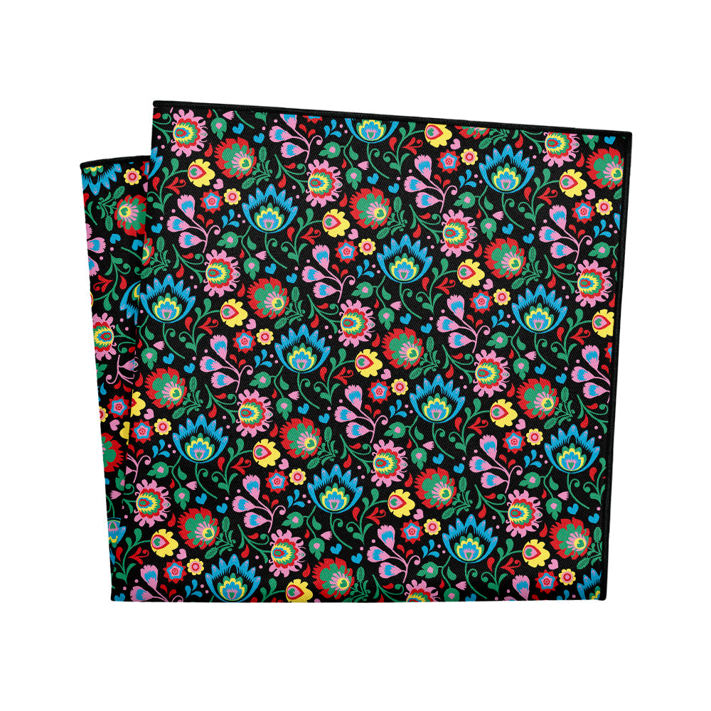 Electric Daisy Floral Pocket Square - 12" Square - Knotty Tie Co.