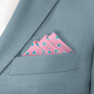 Electric Palm Pocket Square - Stairs Fold - Knotty Tie Co.