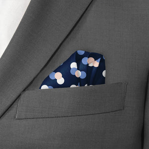 Elizabeth Dots Pocket Square - Wave Fold - Knotty Tie Co.