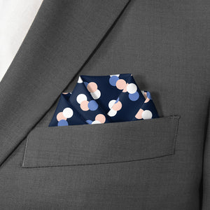 Elizabeth Dots Pocket Square - Scalloped Fold - Knotty Tie Co.